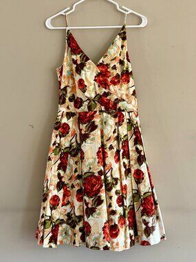 Isaac Mizrahi Floral Fit & Flare Dress Tulle Skirt Size 4
